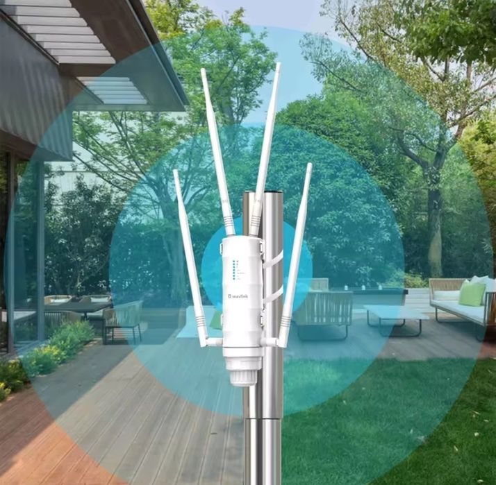2.4/5G підсилювач WiFi до 500м, вуличний репітер роутер WAVLINK AC1200