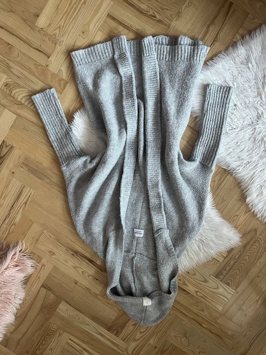 Sweter kardigan me gusta z kapturem ovesize welniany made in poland