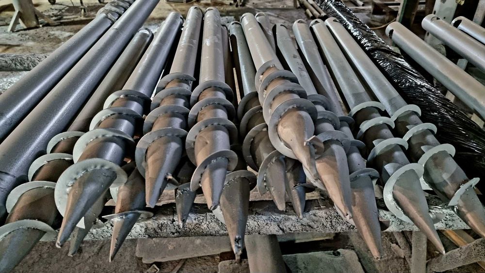 Гвинтові сваї, геошуруп, винтовые сваи, сваї, свайный фундамент