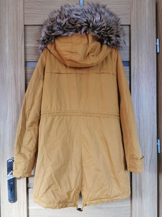Kurtka zimowa Reserved XS parka musztardowa