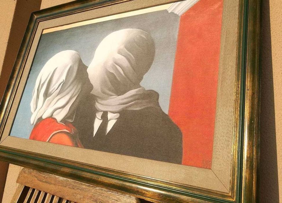 Quadro The Lovers de René Magritte com moldura vendo ou troco