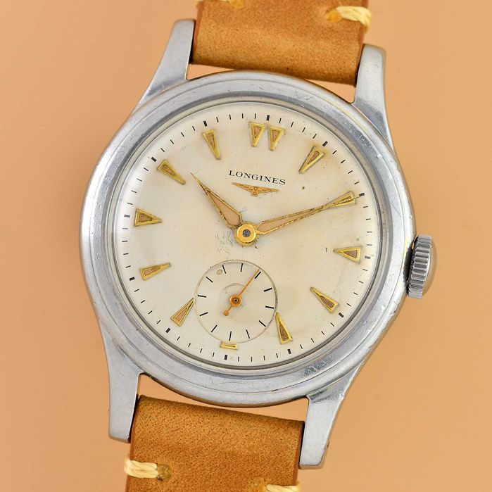 Zegarek vintage LONGINES Sei Tacche - Mechaniczny - Stal 36mm - 1950'