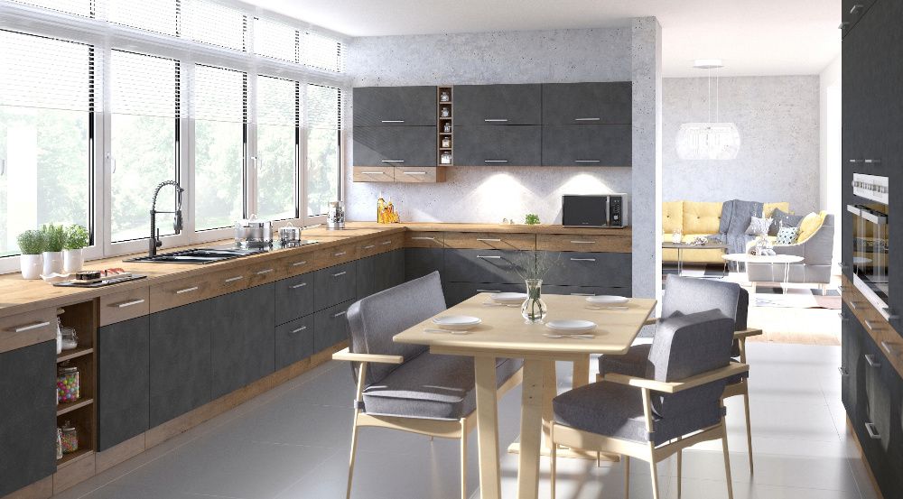 Zestaw mebli kuchennych VIVA POŁYSK MDF kuchnia modułowa