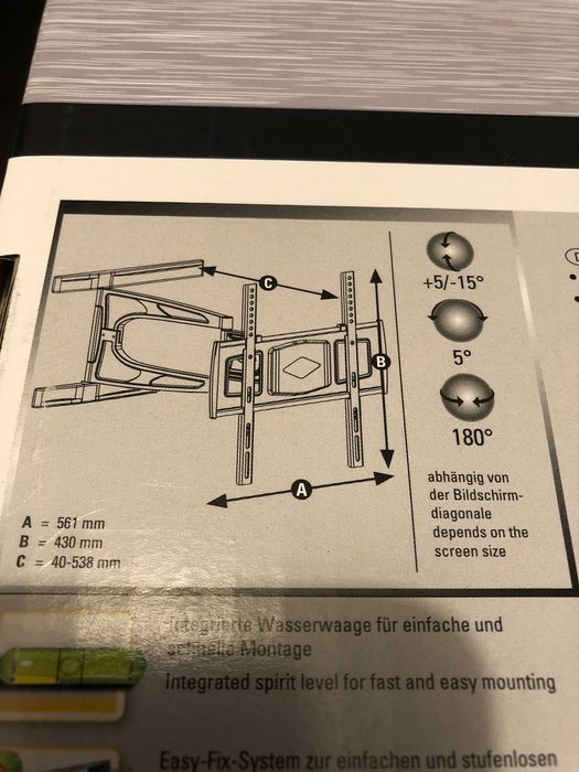 Hama uchwyt ścienny do telewizora Fullmotion (32–56 cali), max 25 kg