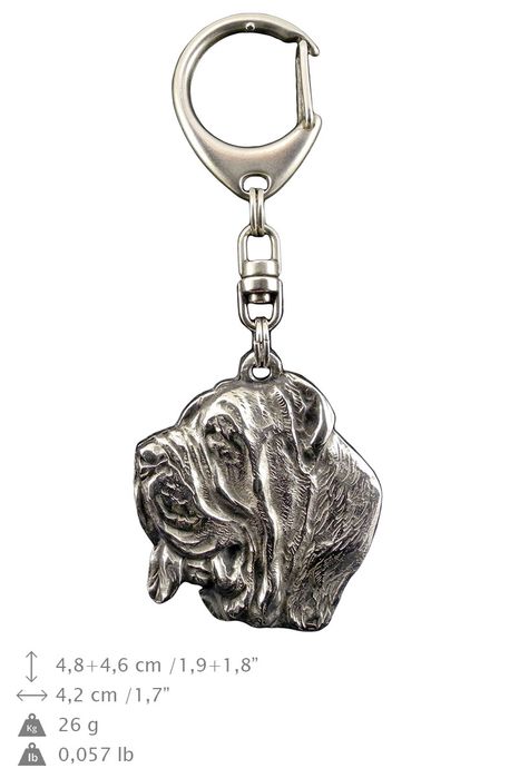 Mastif neapolitański brelok posrebrzany Art-Dog
