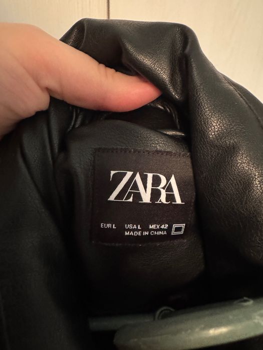 Чоловіча зимова Zara EUR L USAL MEX 42 екошкіра