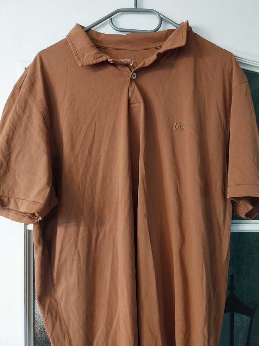 Koszula męska polo Lee rozmiar XL stan bdb kolor brąz