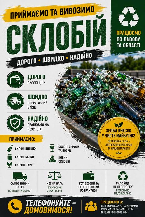 Приймаємо склобій Львів