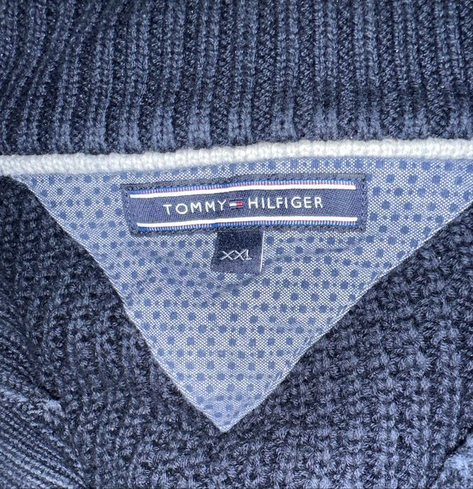 XXL TOMMY HILFIGER sweter męski głęboki granatowy kolor
