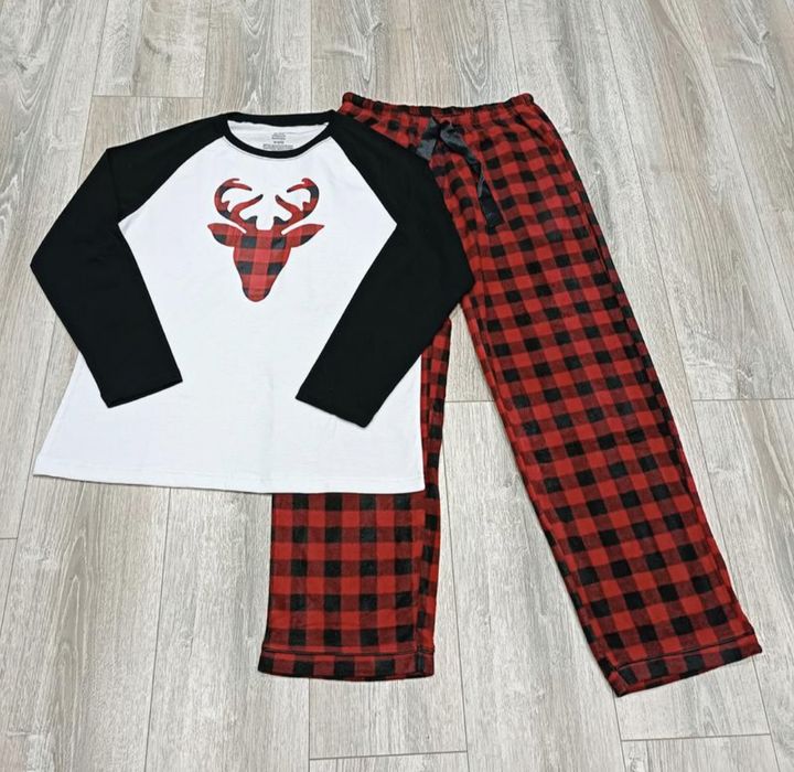 Женская пижама с теплыми флисовыми брюками  размер М