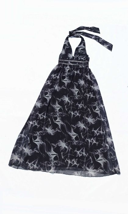 Вечернее длинное платье с разводами дыма Love Republic S M