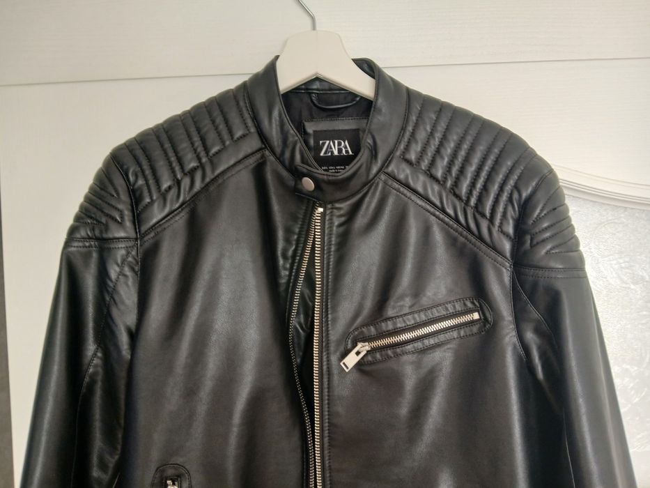 Kurtka męska Zara ekologiczna skóra czarna L!