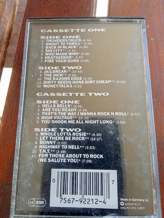 Cassete original dupla-  live 1991 AC/DC collection edition