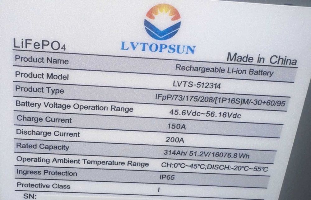 Bateria 16 kwh novas