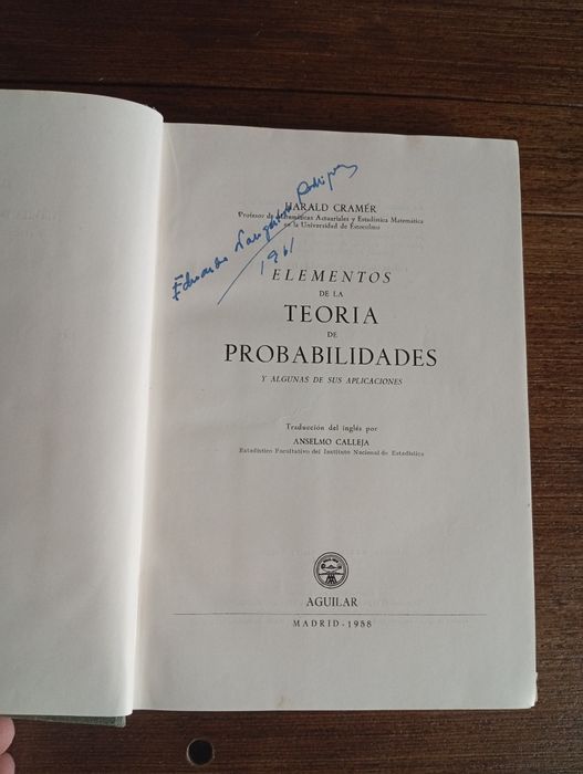 Livro "Elementos de la teoría de probabilidades y aplicaciones"