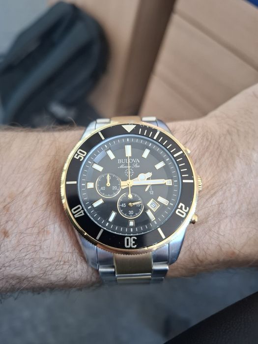 Bulova Marine Star zegarek męski sprawny solidny bicolor