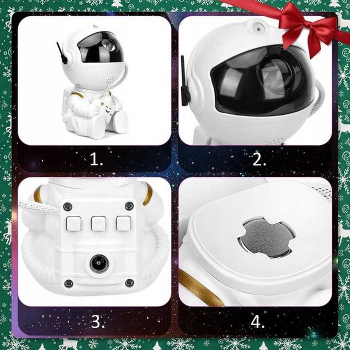 Projektor gwiazd Astronauta – lampka nocna dla dzieci z kosmosu, pilot