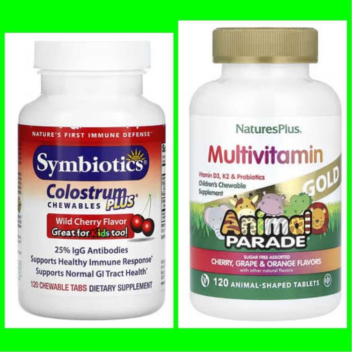 Animal Parade Gold и Alive  витамины для детей Symbiotics Colostrum
