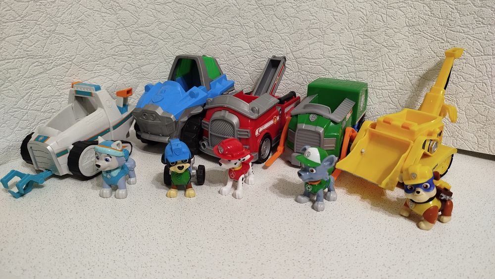 Рэкс,Крепыш,Рокки,Маршал,Эверест на машинах Щенячий патруль Оригинал