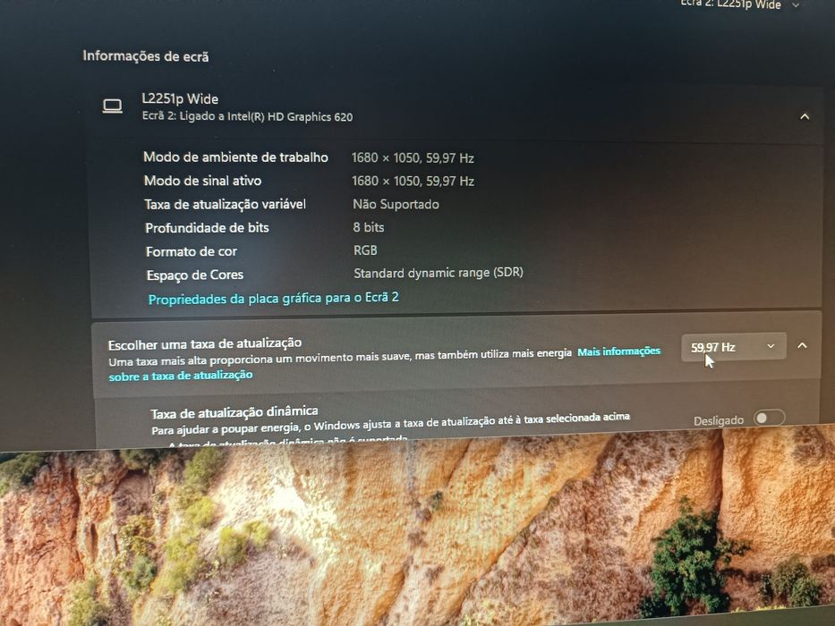 Monitor ótimo de condições Lenovo