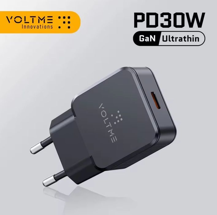 VOLTME Revo 30W GaN ультратонкий зарядний пристрій USB-C PD 3.0 iPhone
