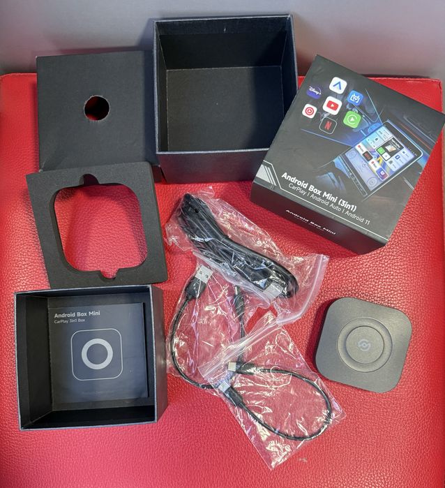 Android Auto Box Mini 3 em 1 ( Carplay/Android Auto/ Android 11)