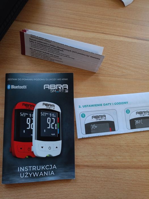 Glukometr ABRA Smart BT – nowy, zestaw, Bluetooth, bez pasków