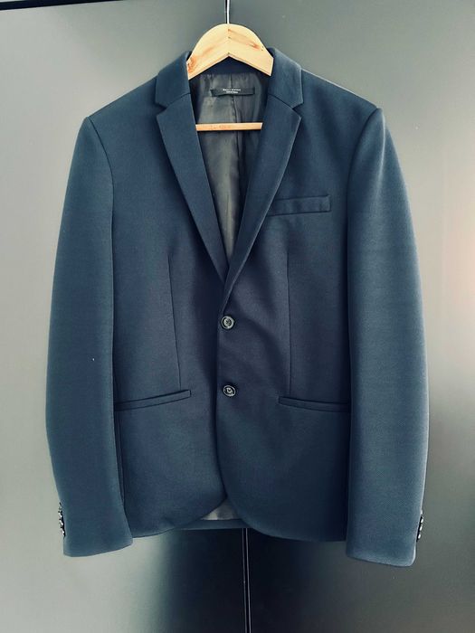 Marynarka męska Zara Essentials, granatowa, rozmiar S