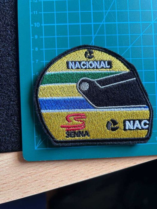 Naszywka Formula 1 Senna Helmet Velcro Patch