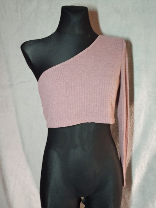 Asymetryczny top fioletowy Shein