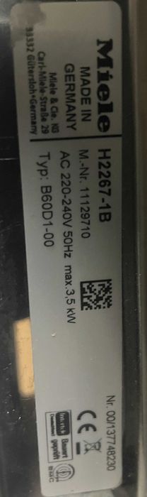 2019рік Духовка Miele H2267-1B духовой шкаф Made in Germany нержавійка