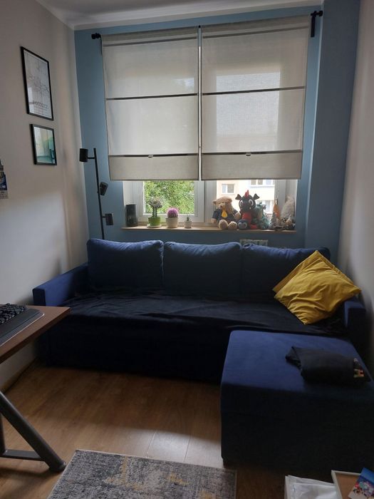 AGATA MEBLE Narożnik Ohio granatowy