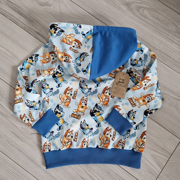 Bawełniany dres bluza i spodnie bluey i bingo rozm 110
