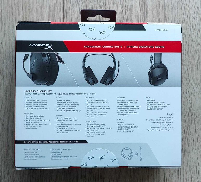 HyperX Cloud Jet Dual Wireless – NOWE, nieużywane –nietrafiony prezent