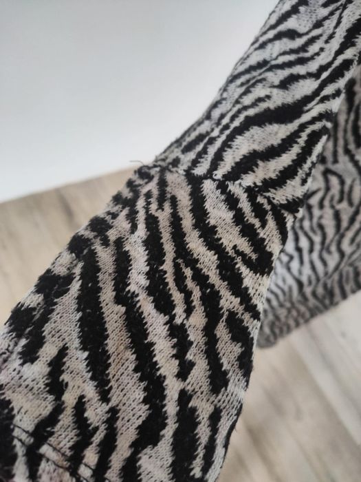 Kardigan narzutka sweter kimono nietoperz zebra uniwersalny