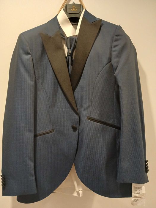 Fato cerimónia azul/preto Saroni