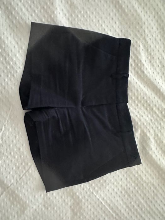 Calções azul marinho, tecido formal, zara
