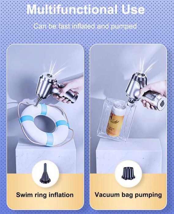 Aspirador / Soprador Filtro Lavável 95000PA P/Carro , Autocaravana