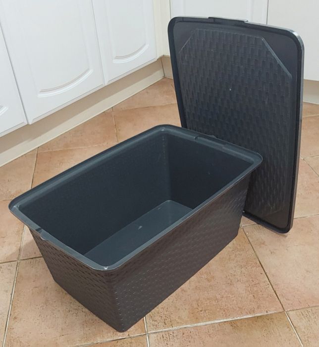 CAIXA DE 40Lt PVC PARA DIVERSOS FINS.Casa,Quarto,Arrumação,Construção.