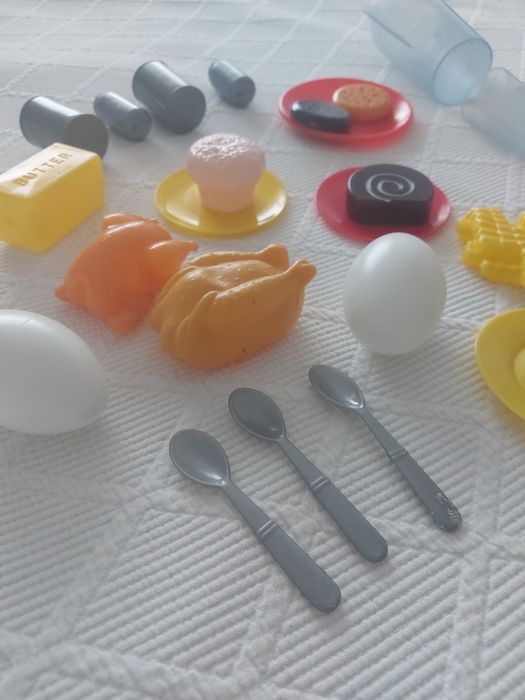 Kit de utensilios de cozinha e alimentos