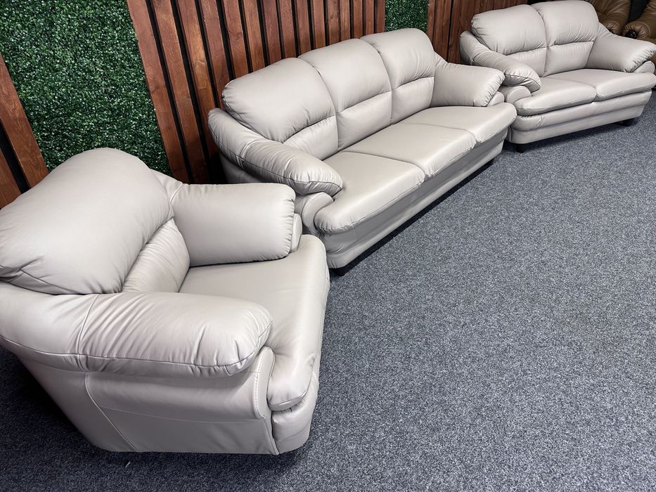 НОВИЙ шкіряний розкладний комплект 3+2+1 Бельгія. Кожаный диван. Кожа.