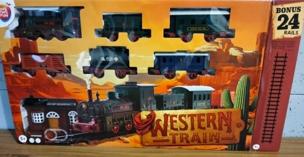 Kolejka Western Express elektryczny duży zestaw plus bonus 24 tory