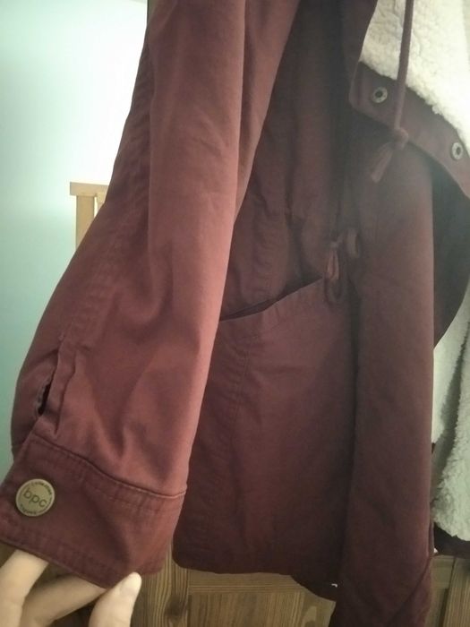 Kurtka parka bordowa
