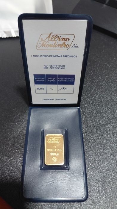 Barra Ouro  Albino Moutinho 10 Gramas