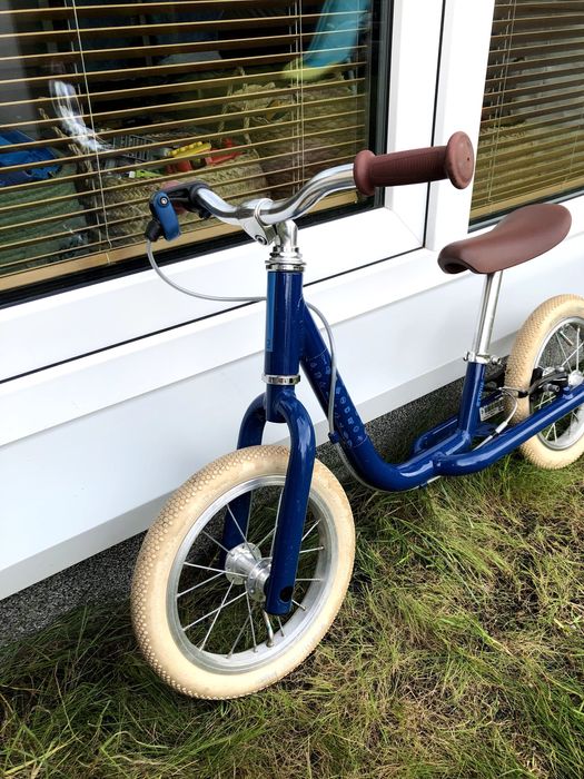 Rowerek biegowy BTWIN RUNRIDE 900 koła 12" retro vintage niebieski