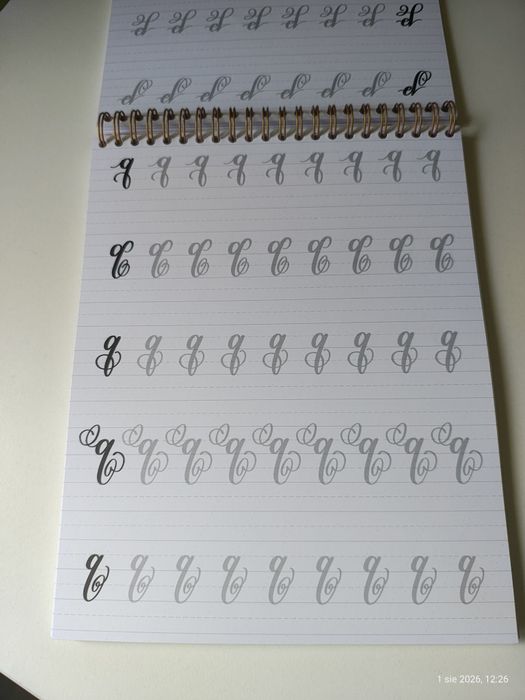 2 zeszyty ćwiczeń do brush letteringu kaligrafii Devangari