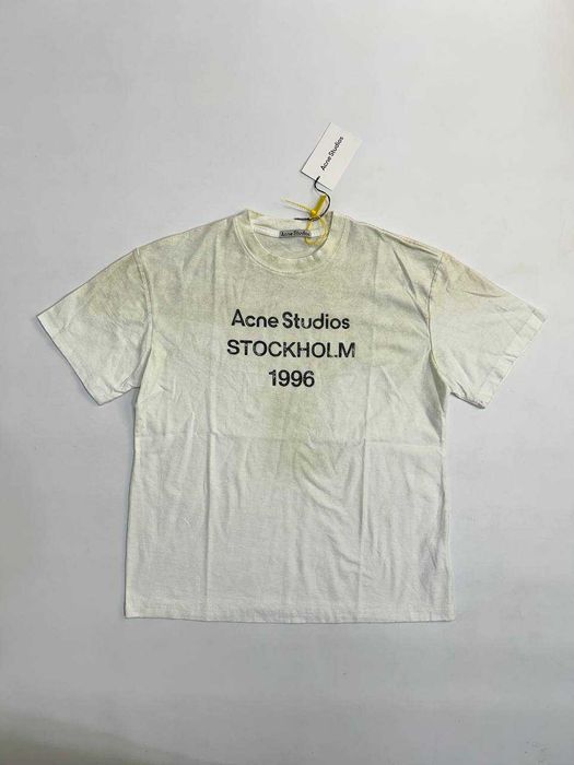 Футболка біла Acne Studios STOCKHOLM 1996  белый distressed M L