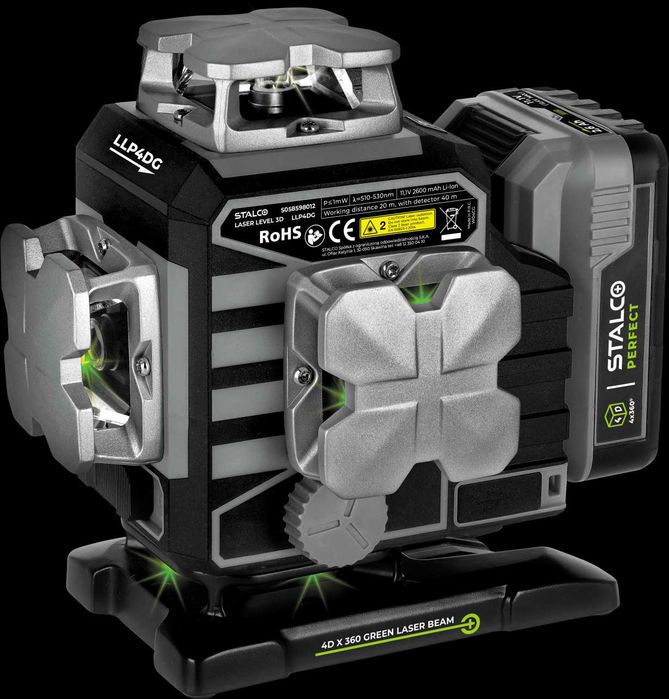 Laser krzyżowy 4D LLP4DG zielony STALCO PERFECT S058598012 EM-AUDIO Tomaszów Lub RATY 0%