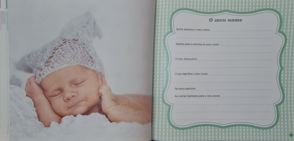 Livro de memória do bebé meu Primeiro Ano de Vida