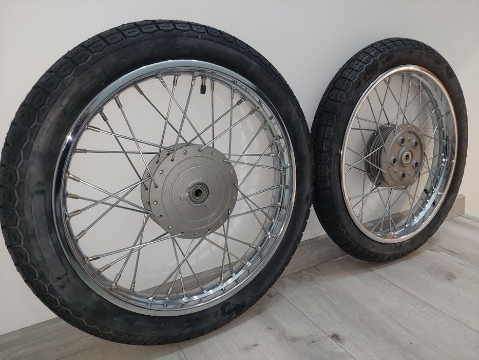 Odnowione wycentrowane kola kpl r18"wsk 125 b1 b3 opony detki pl